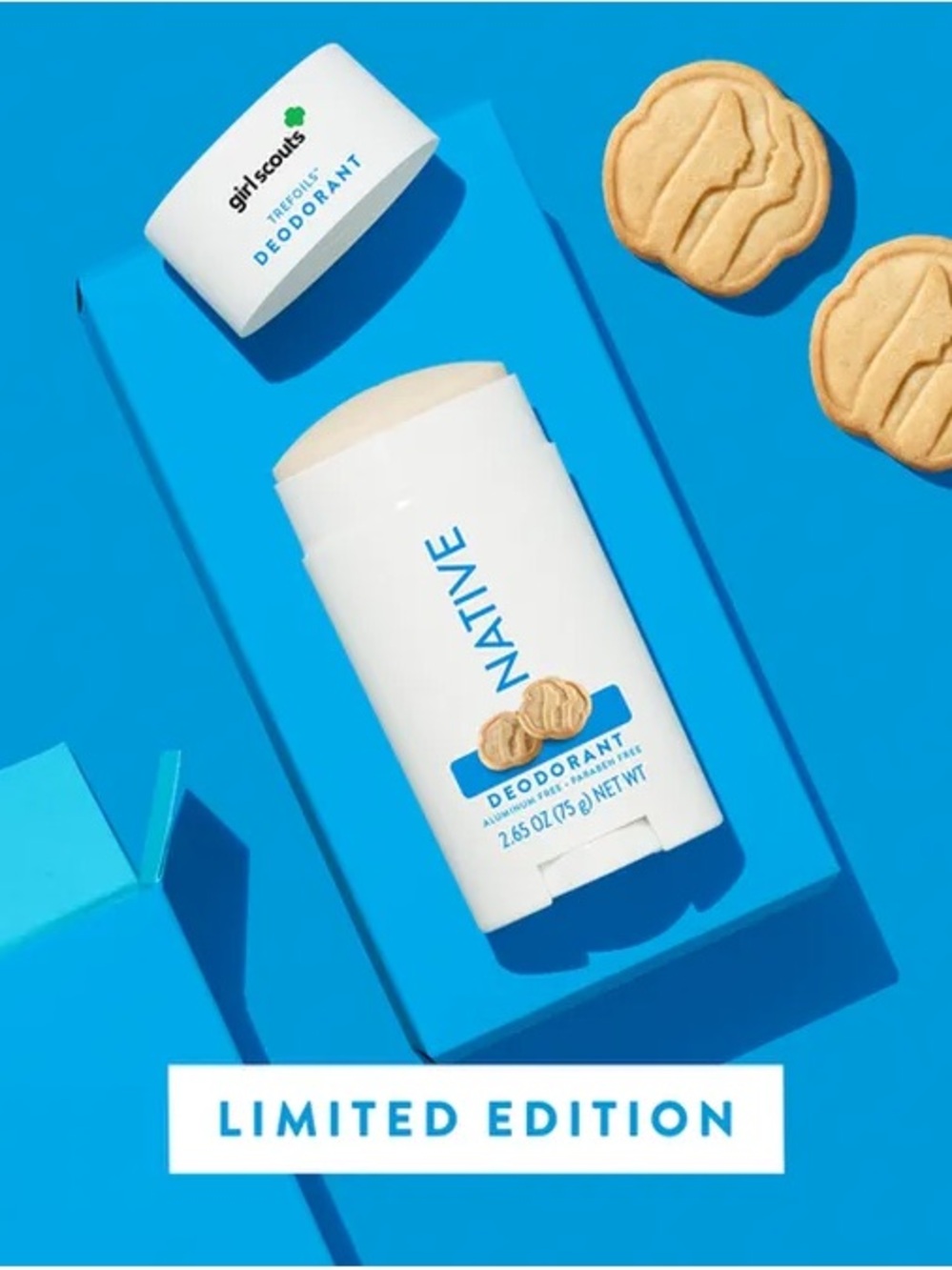 NATIVE Limited Edition girl scouts cookies scents Trefoils Deodorant 2.65oz